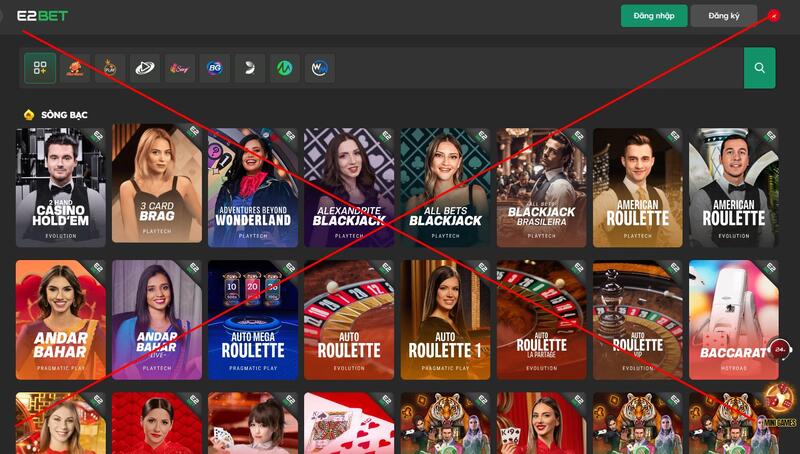 Không thể đăng nhập vào E2bet ?